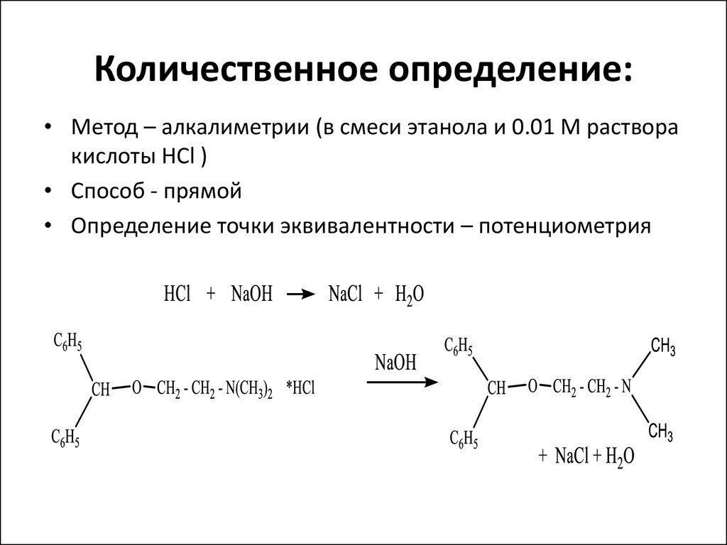 Димедрол количественное