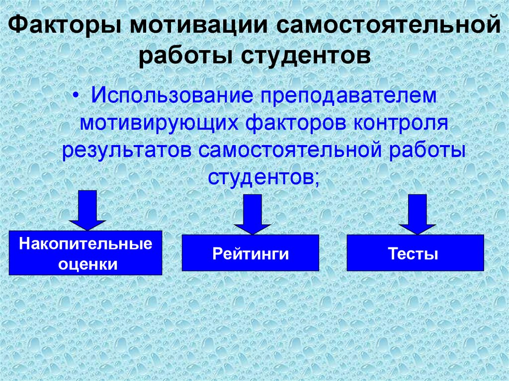 Факторы мотивации