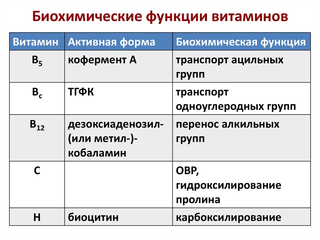 Биохимические функции. Витамин в5 биохимические функции. Функции витаминов. Биохимические функции витамина а. Биохимическая роль витамина с.