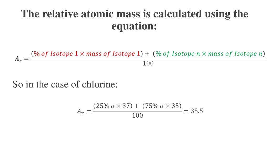 What Is Relative Formula Mass In Chemistry