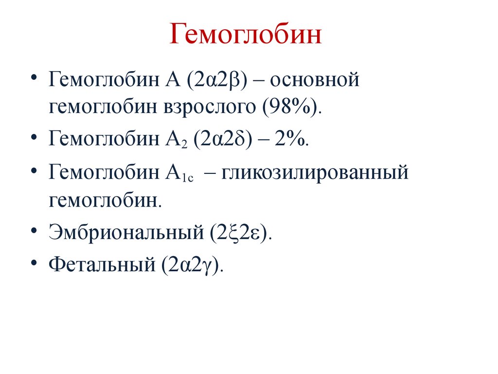 Гемоглобин биохимия презентация