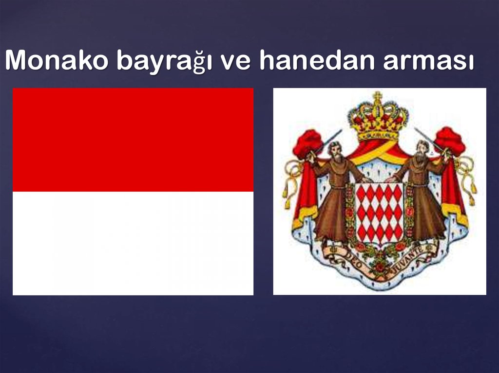 Monako bayrağı ve hanedan arması