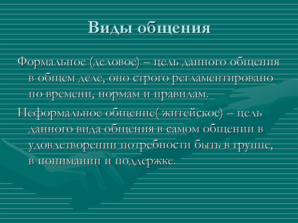 Цели общения