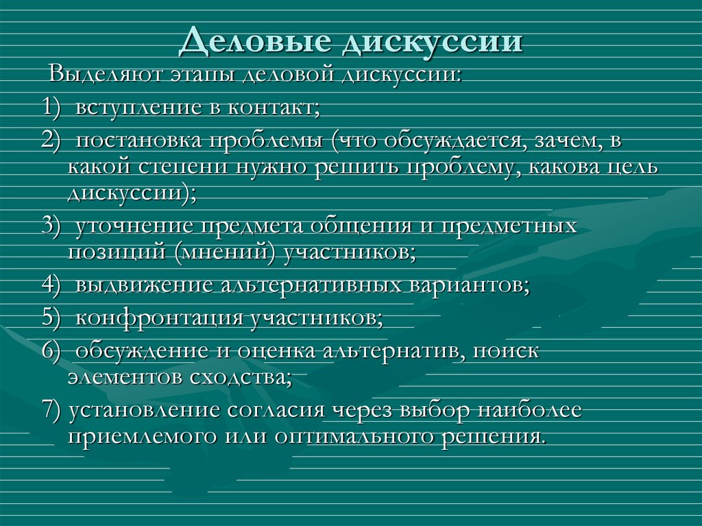 Деловая дискуссия презентация