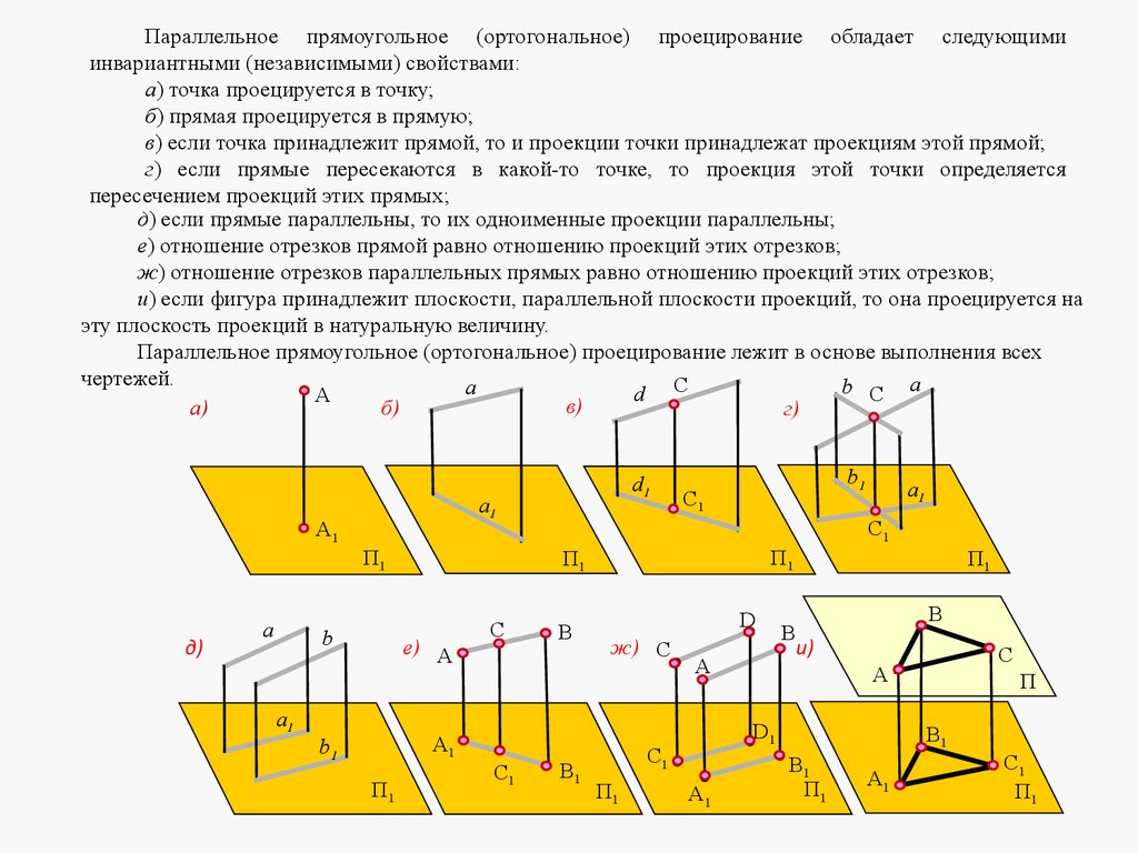 Работа равна проекции. Параллельное проецирование Начертательная геометрия. Ортогональное проецирование Начертательная геометрия. Свойства центрального проецирования в начертательной геометрии. Ортогональное проецирование. Свойства ортогонального проецирования.