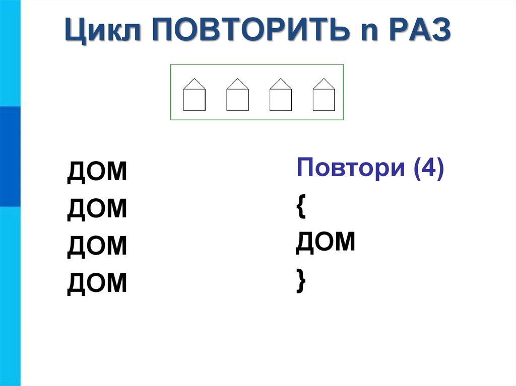 Повторяй 5 раз. Цикл повторить n раз. Чертежник цикл. Программа кумир чертежник. Dom цикл.