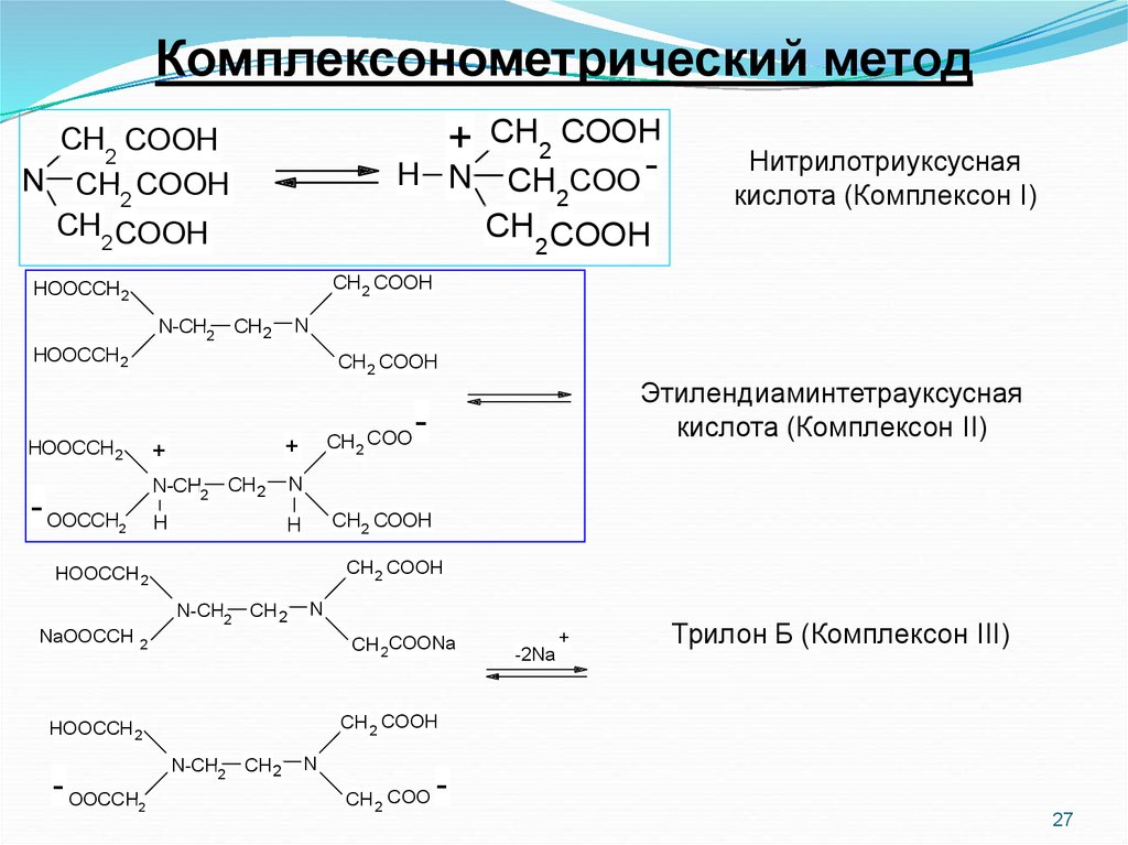 Метод комплексонометрии тест. Нитрилотриуксусная кислота, или комплексон i. Комплексонометрический метод. Комплексонометрический метод реакция. Комплексонометрическое титрование железа 3.