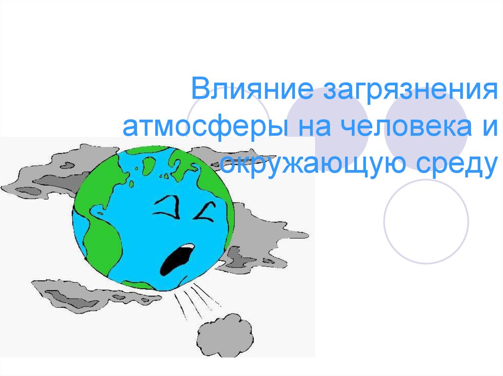 Влияние человека на атмосферу презентация