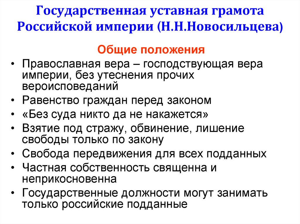 Проекты реформ новосильцева. Уставная грамота России. Государственная уставная грамота Российской империи. Уставная грамота это кратко. Уставная грамота Российской империи таблица.