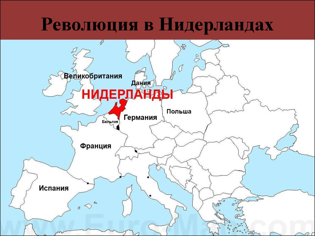 Карта голландии на русском языке с городами подробная