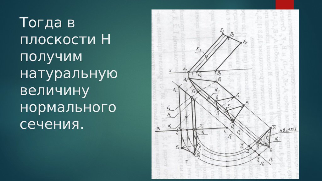 H плоскость. Натуральная величина сечения гранной поверхности плоскостью. Метод замены плоскостей натуральная величина сечения. Метод получения натуральной величины сечения. Натуральная величина плоскости.