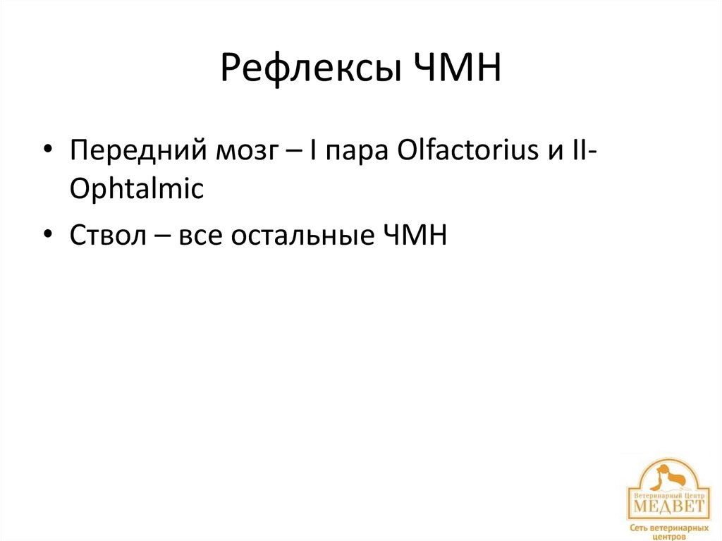 Рефлексы ЧМН