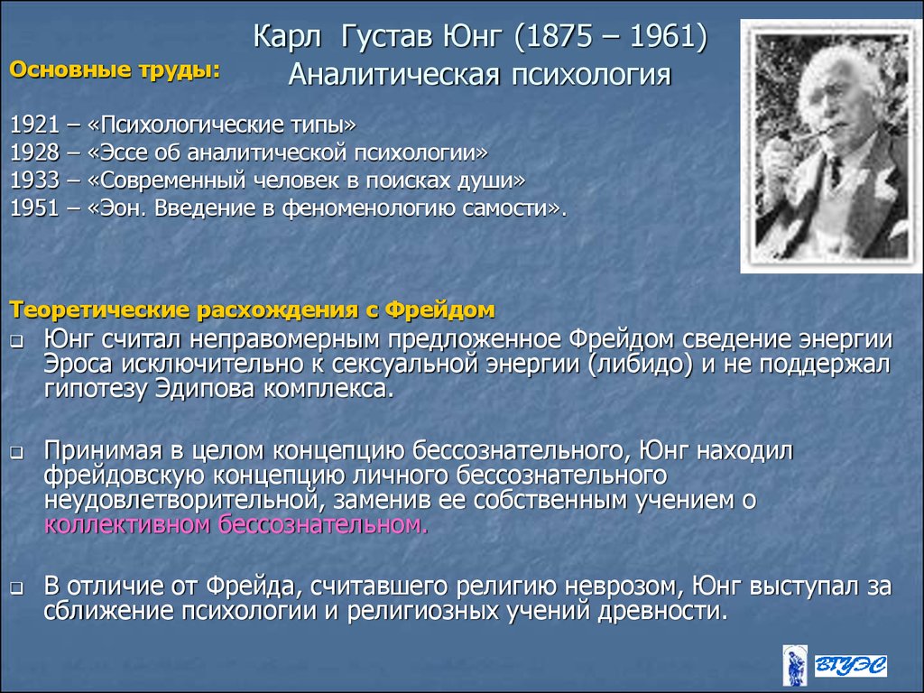 Интерпретация юнга. Аналитическая психология к.Юнга (1875-1961)..