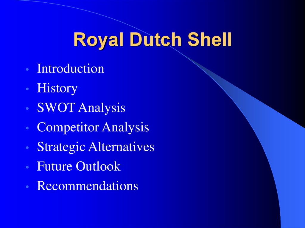 dutch royal shell swot analysis