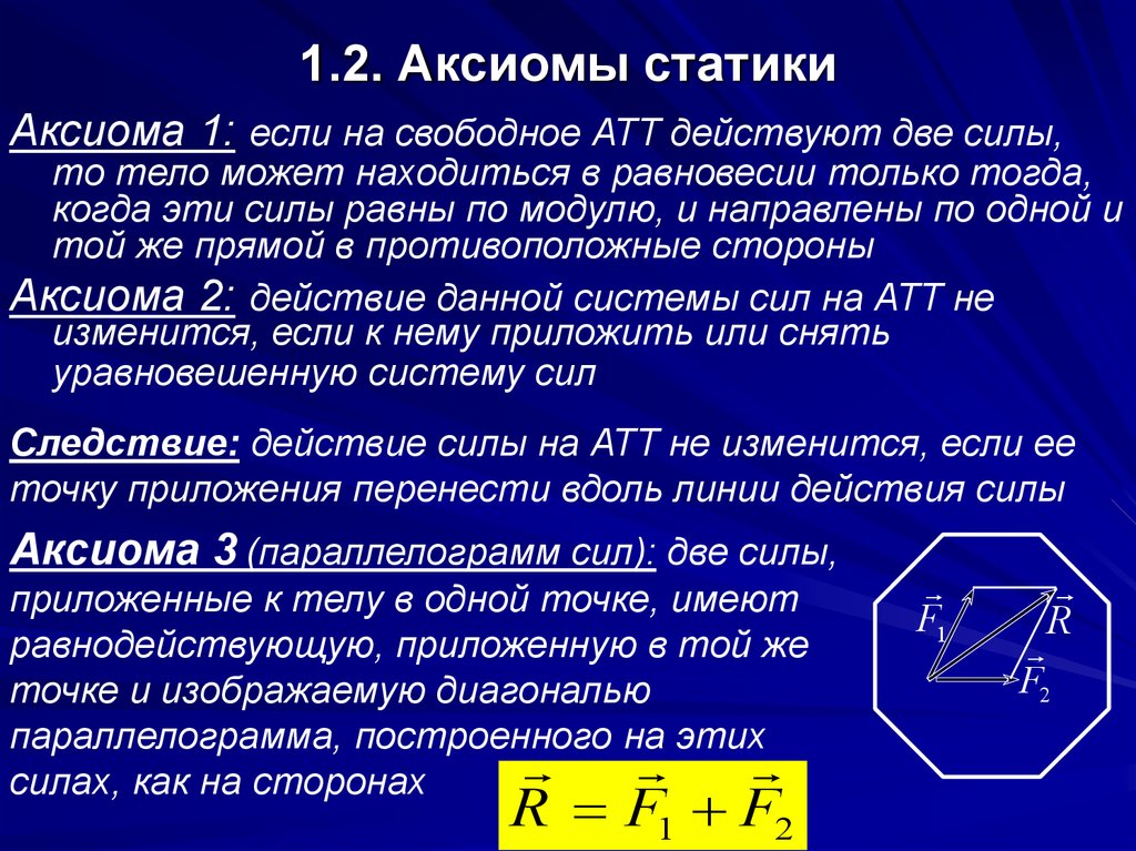 Сила власти используется физический термин силы. Основные понятия и Аксиомы статики. Аксиомы статики 1 2 3. Аксиома 5 техническая механика. 1. Аксиома 1. Аксиома двух сил.