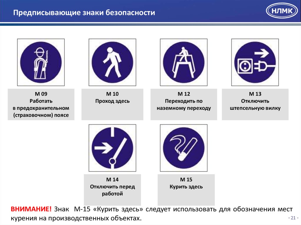 Основные знаки безопасности