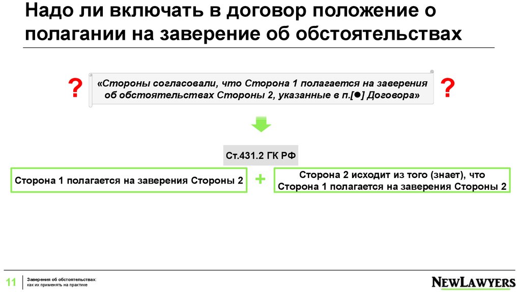 Гарантии и заверения сторон в договоре образец