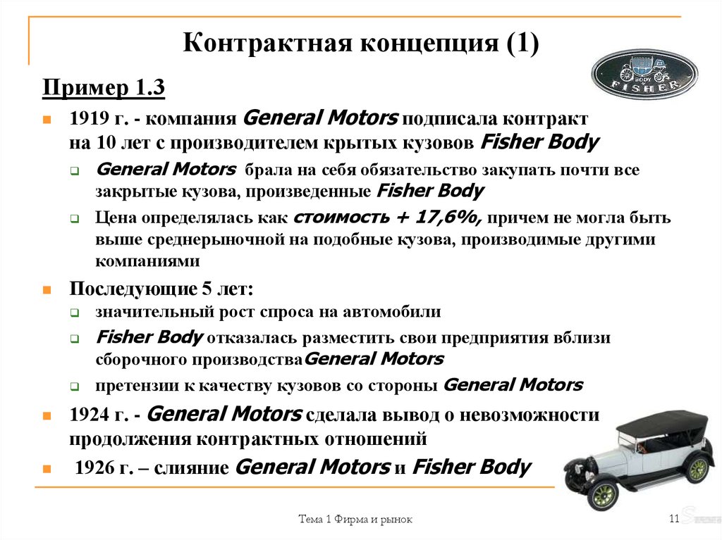 Характеристика general motors