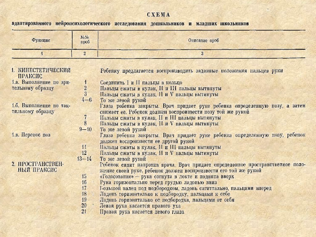 Карта нейропсихологического обследования ребенка - 83 фото