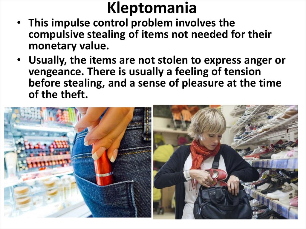 characteristics of kleptomania