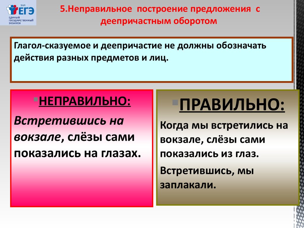 Предложения с деепричастным оборотом. Нарушение в построении предложения с деепричастным оборотом. Неправильное построение предложения с деепричастным оборотом. Построение предложения с деепричастным оборотом. Неправильное построение предложения с деепричастным оборотом пример.