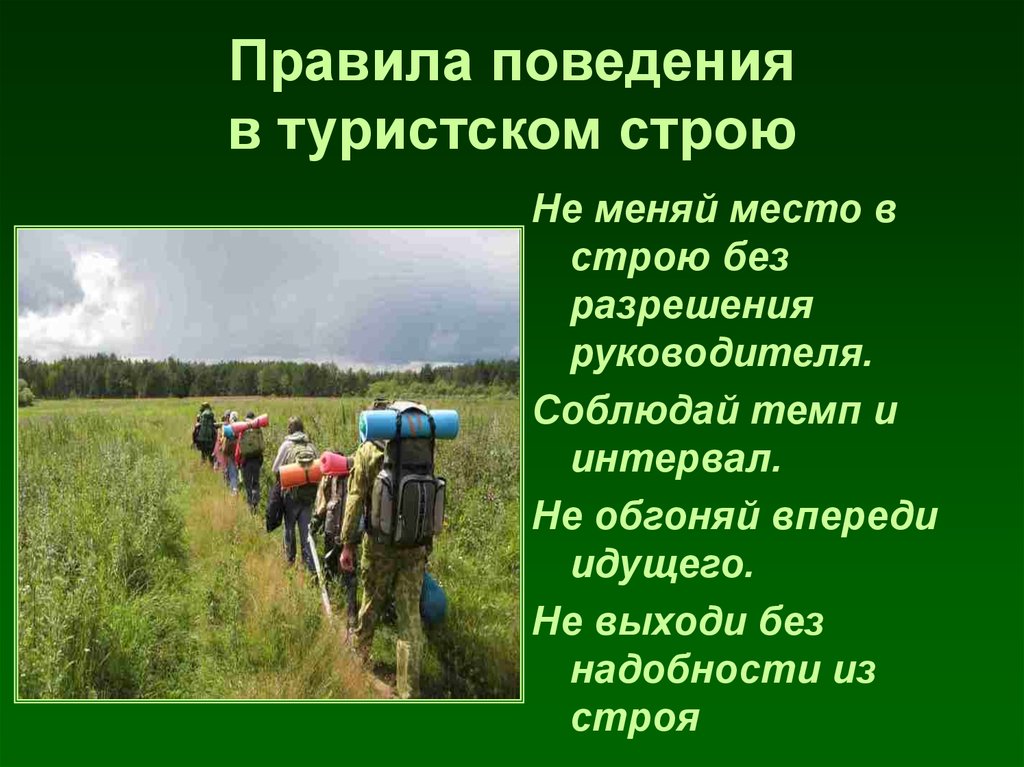 Правила безопасности в туристическом походе презентация