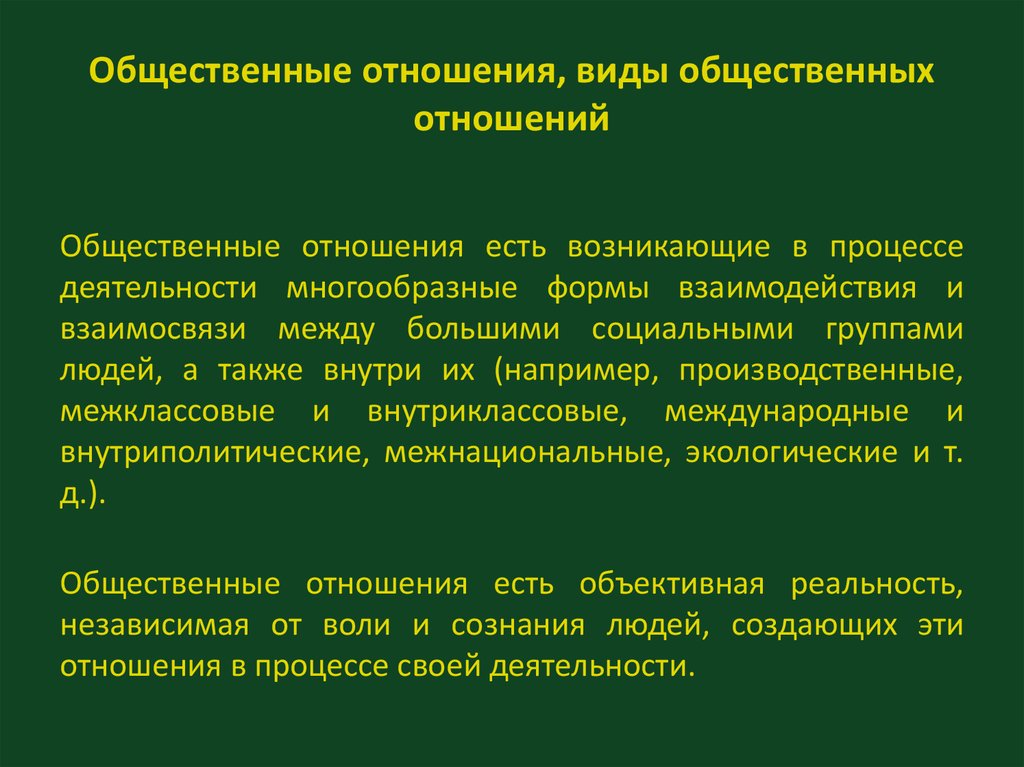 Виды общественной деятельности