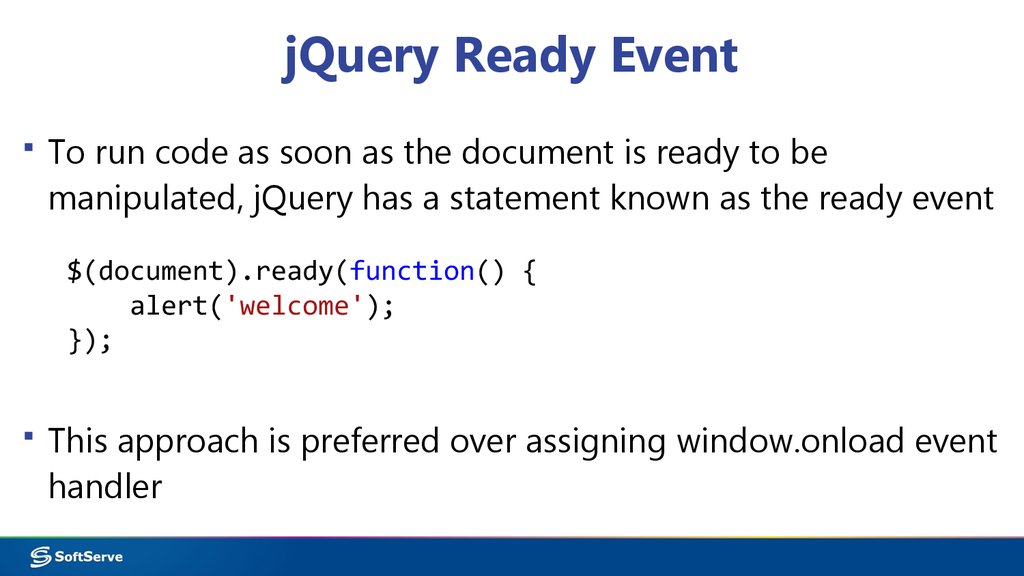 jQuery Ready Event