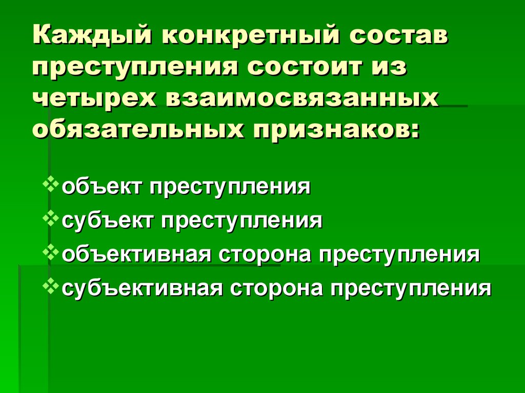 Состав преступления презентация