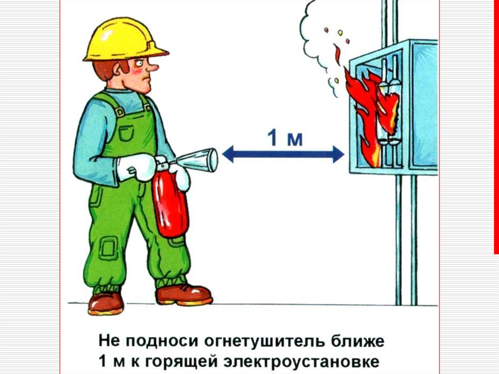 Пожар расстояние. Тушение электроустановок. Тушение электроустановок под напряжением. Тушение пожара огнетушителем электроустановок под напряжением. Тушение пожара в электроустановках под напряжением.