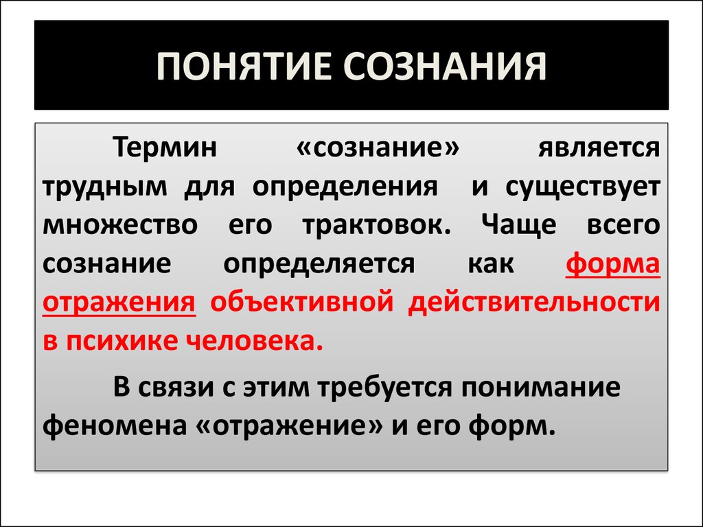 Сознание в философии презентация