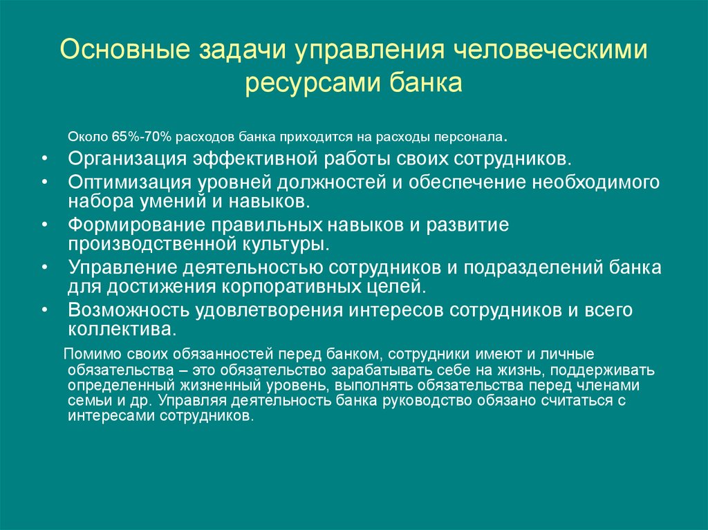 Кадровые ресурсы управление кадровыми ресурсами. Задачи управления человеческими ресурсами. Основные задачи управления человеческими ресурсами. Задачи банковского сотрудника. Основные задачи управления банком.