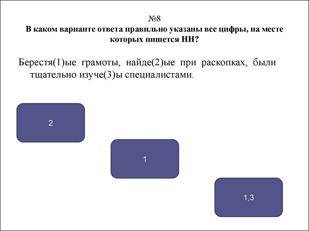 Укажите все цифры на месте которых пишется нн создавая свой проект архитектор