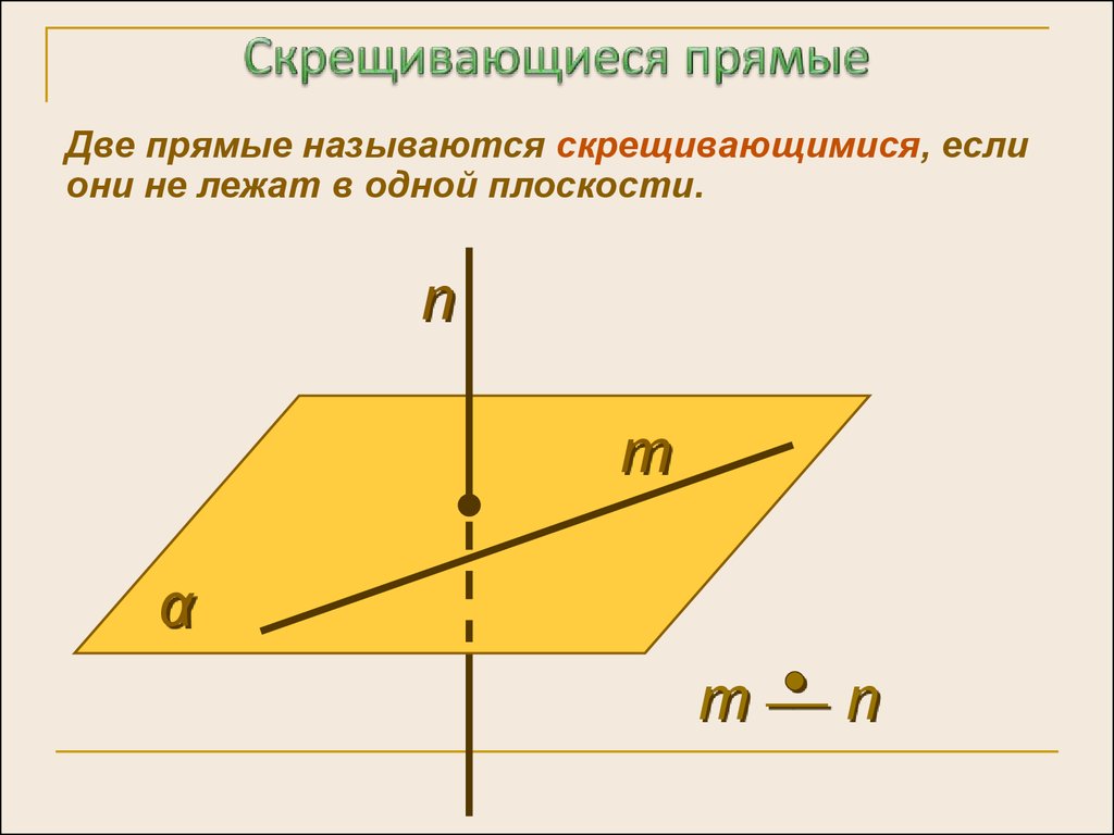 Скрещивающиеся прямые чертеж