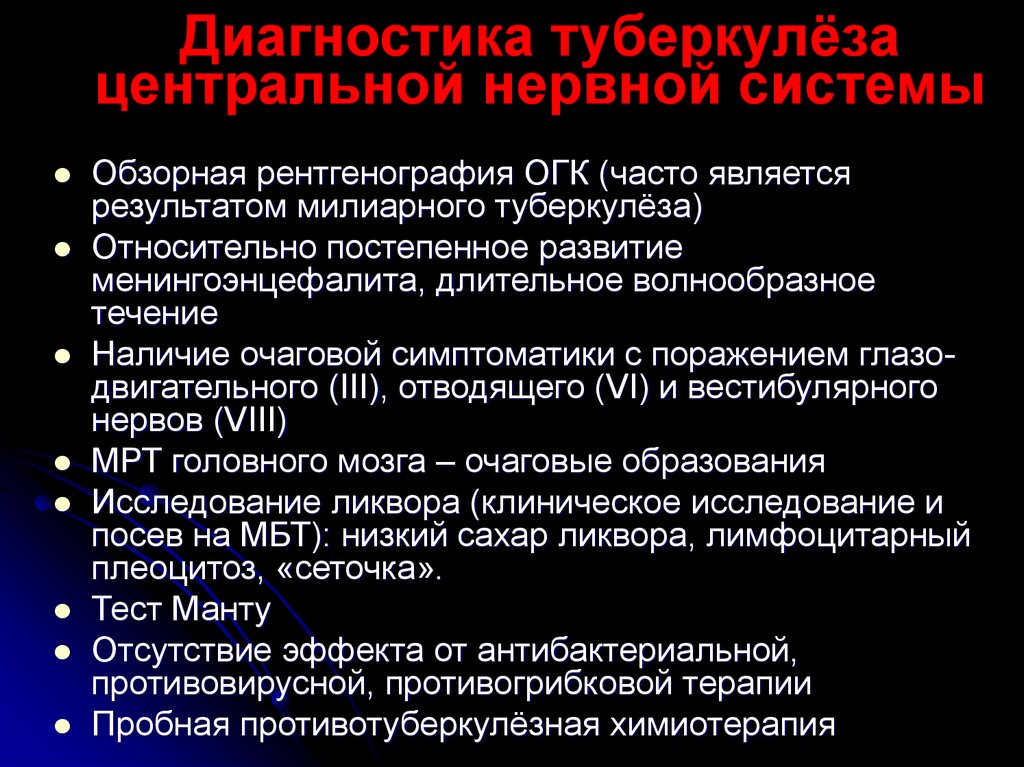 Схема лечения туберкулеза цнс вызванного лекарственно чувствительными мбт включает