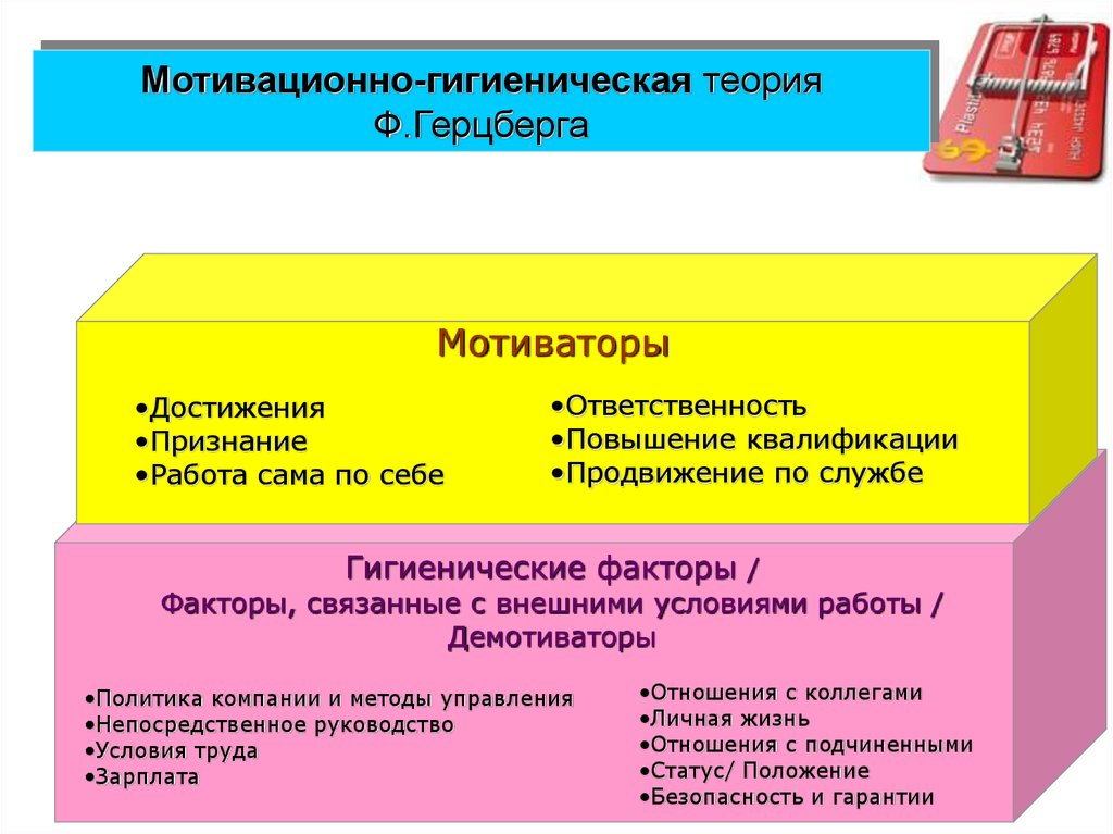 Теория ф. Теория мотивационно-гигиеническая теория Герцберга. Кратко о мотивационно-гигиенической теории. Гигиенические мотиваторы. Мотивационно - гигиеническая теория Герцберга кластер..