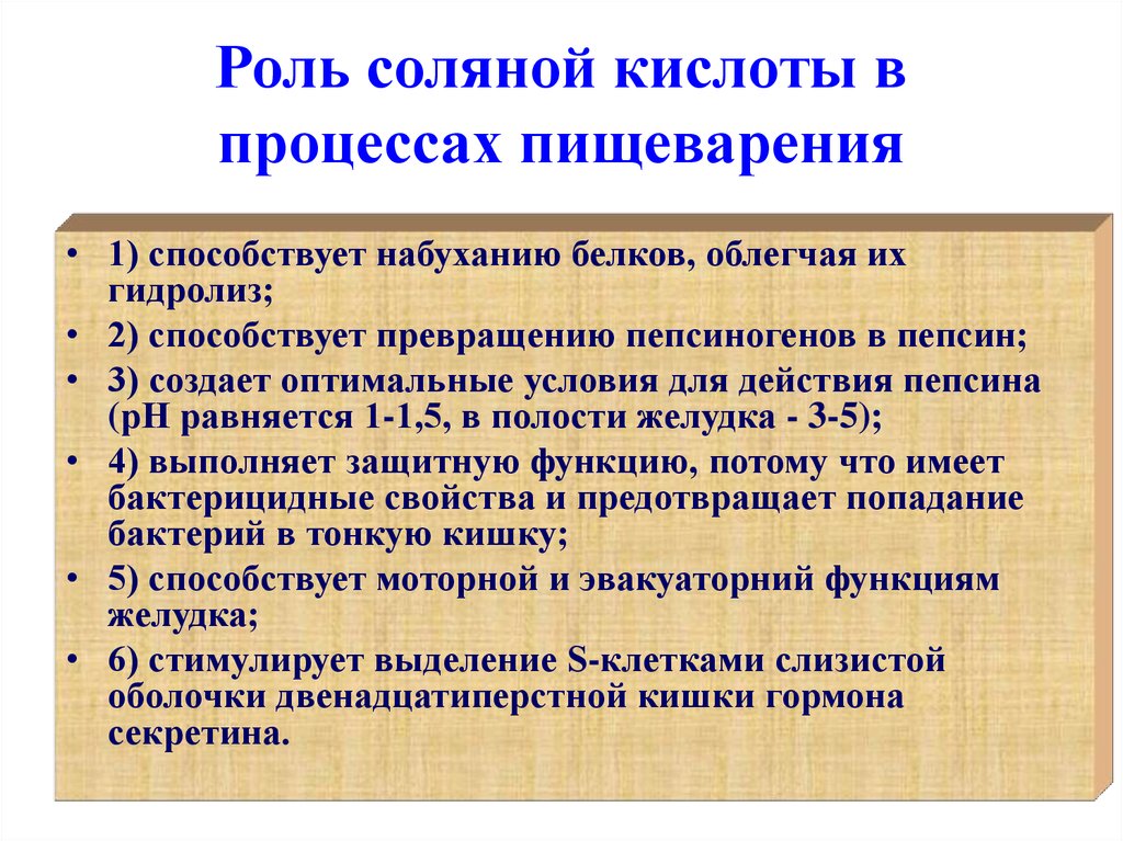 Соляная кислота процесс. Функции соляной кислоты физиология. Роль соляной кислоты в процессе пищеварения. Функции соляной кислоты в процессе пищеварения. Роль соляной кислоты в желудочном пищеварении.