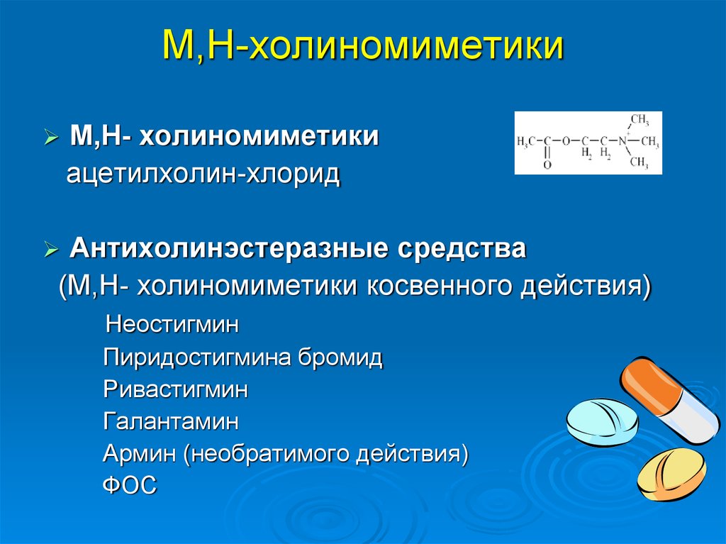 М н холиномиметики. Холиномиметики. М холиномиметики. Антихолинэстеразные средства.. Селективные м1-холиномиметики препараты. М Н холиномиметики показания. М Н холиномиметики препараты.