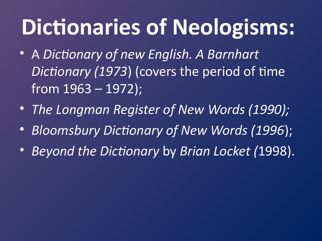 Lecture 8. Fundamentals of english lexicography - online presentation