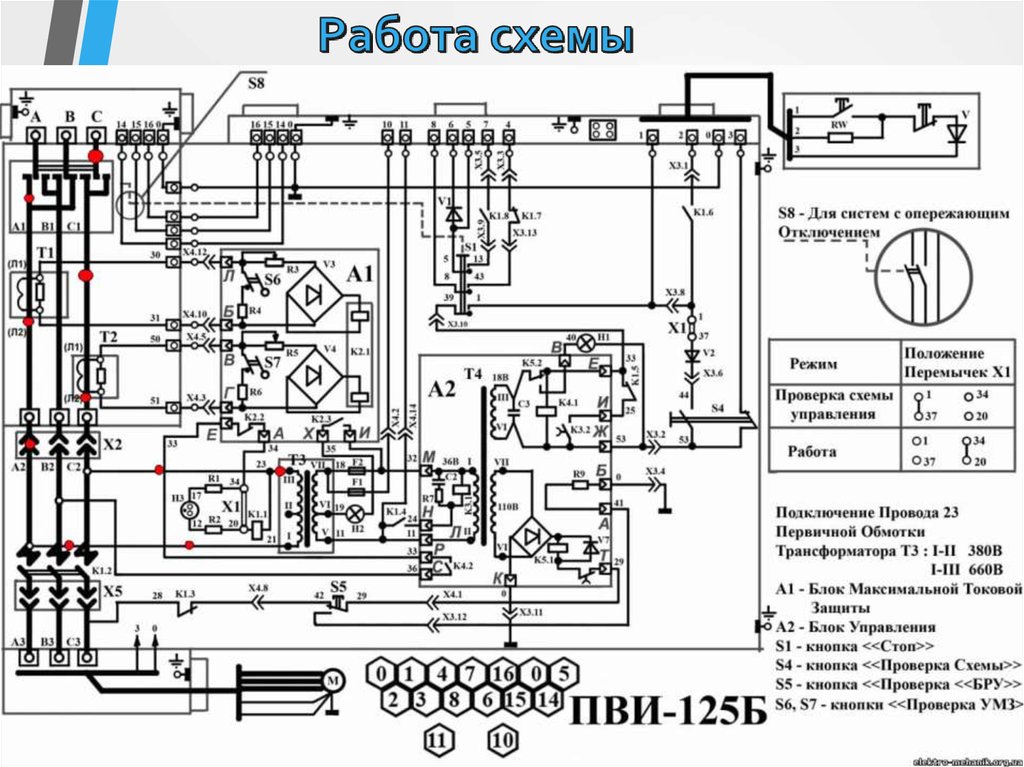 Пускатель пвр 315 схема