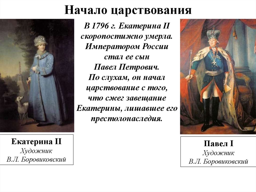 Начало правления екатерины 2 презентация 8 класс