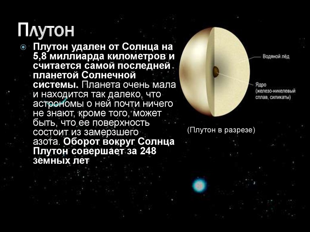 Плутон исключили из списка планет