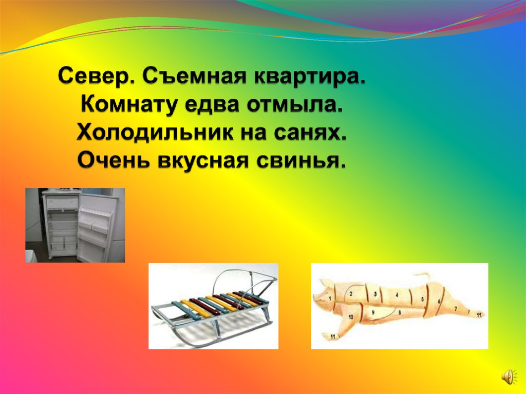 Север. Съемная квартира. Комнату едва отмыла. Холодильник на санях. Очень вкусная свинья.