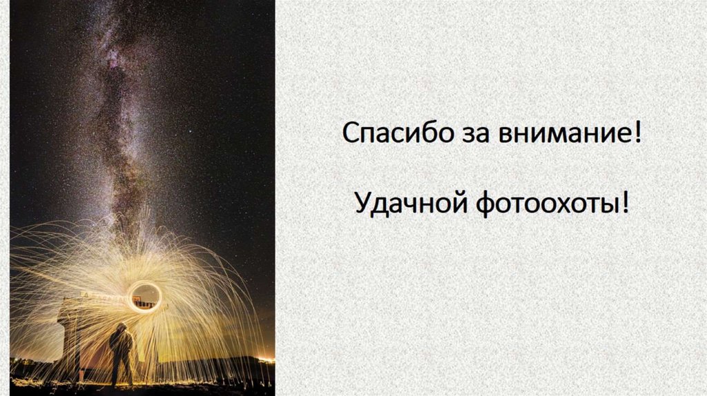 Спасибо за внимание! Удачной фотоохоты!