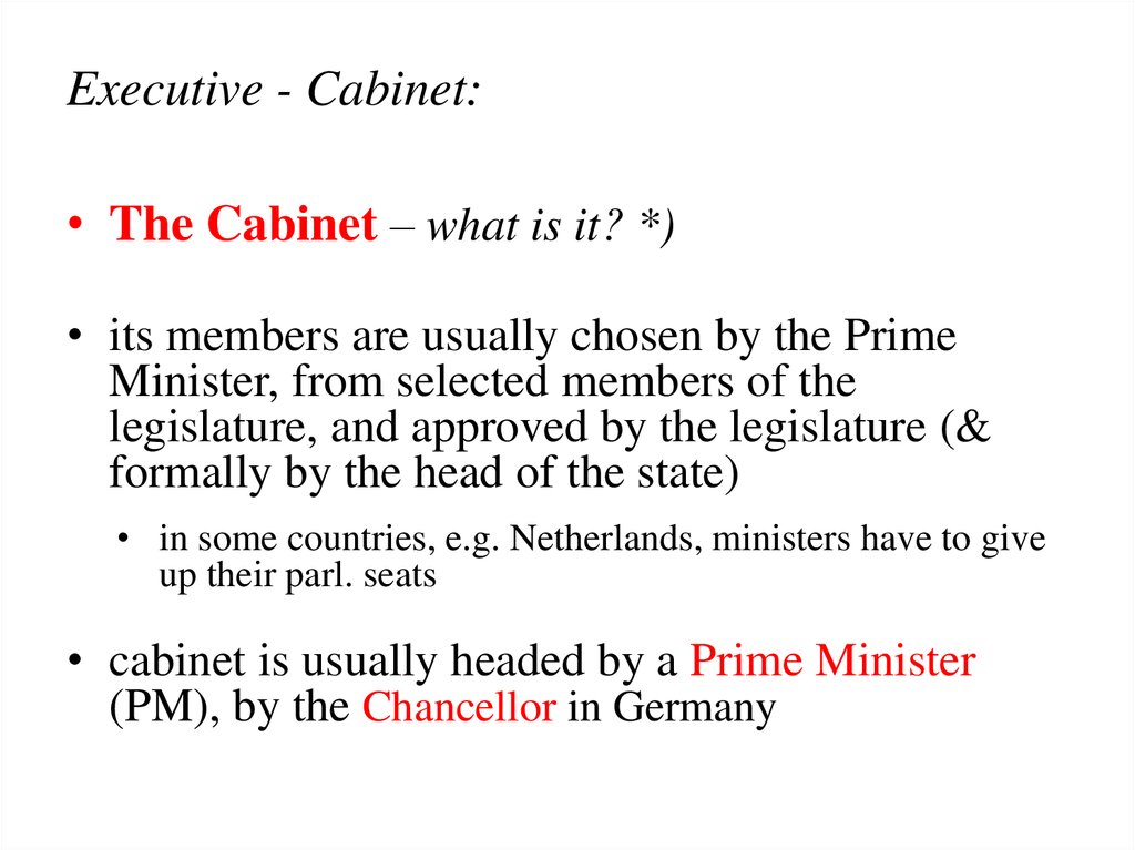 Executive - Cabinet: