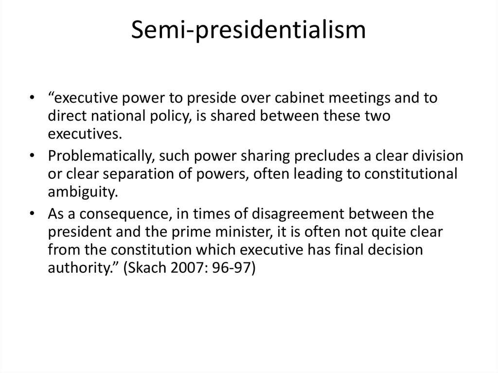 Semi-presidentialism