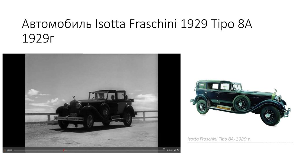 Автомобиль Isotta Fraschini 1929 Tipo 8A 1929г