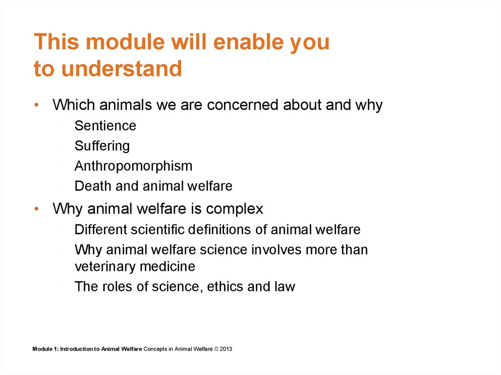 Introduction to animal welfare - презентация онлайн