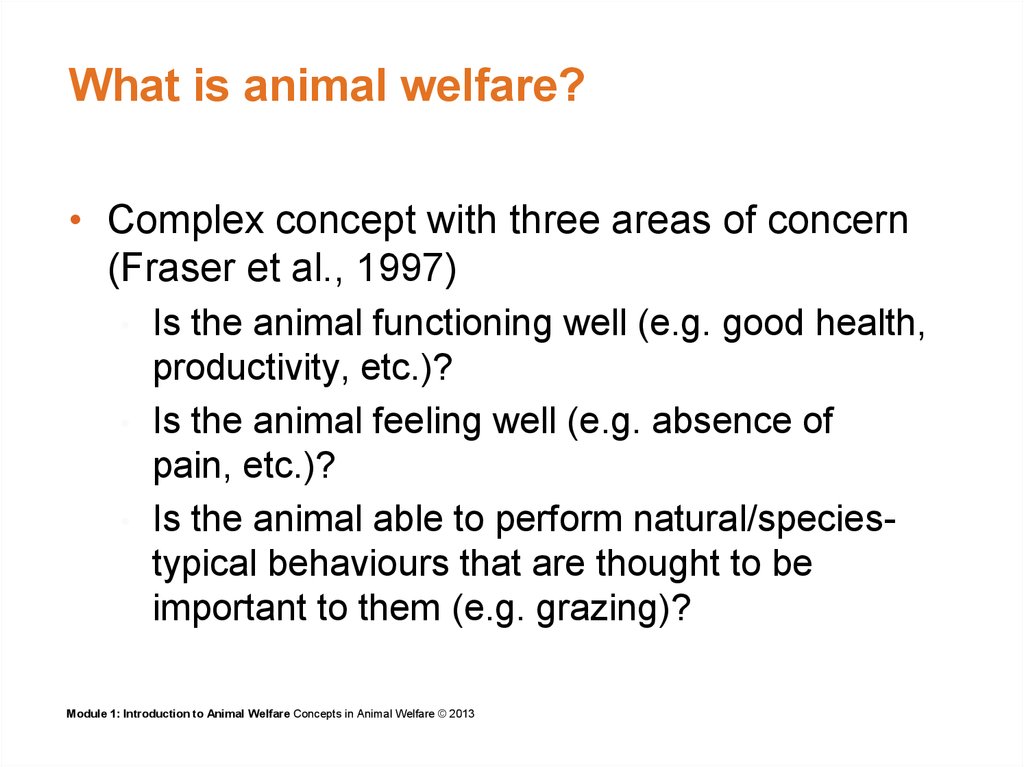 Introduction To Animal Welfare 