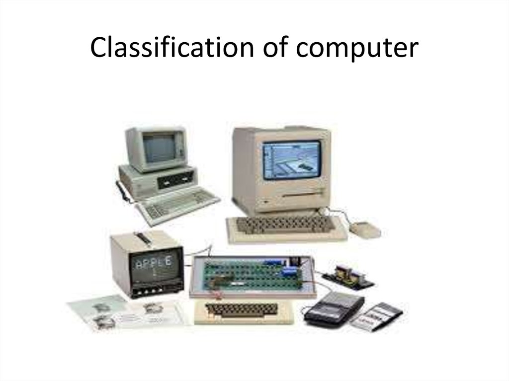 Classes of computers